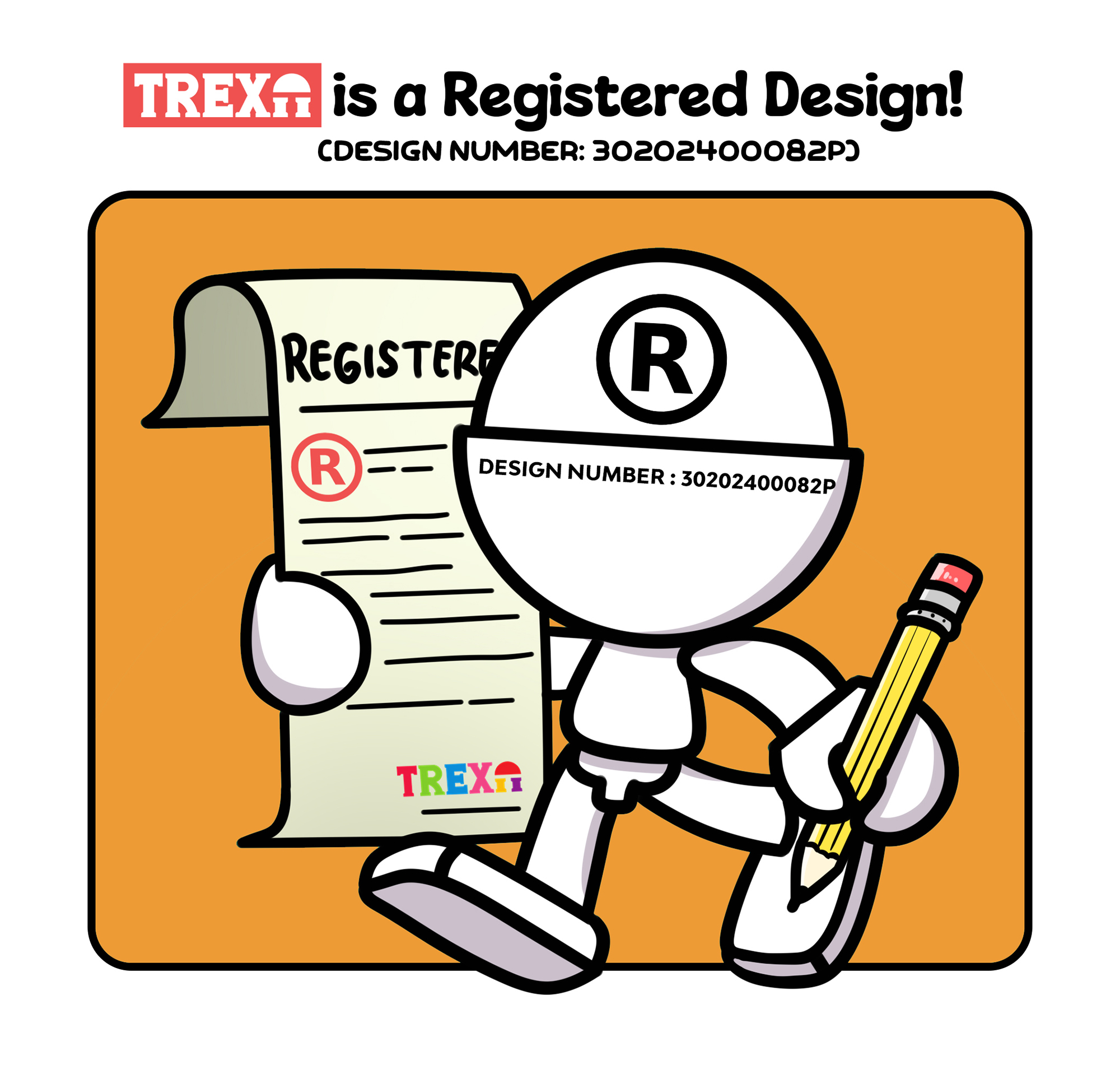 Trexii is a Registered Design_Orange